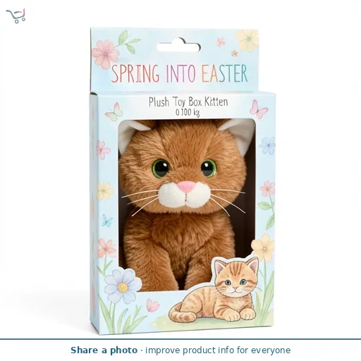 Plush Toy Box Kitten