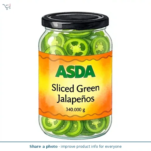 ASDA Sliced Green Jalapeños 340g