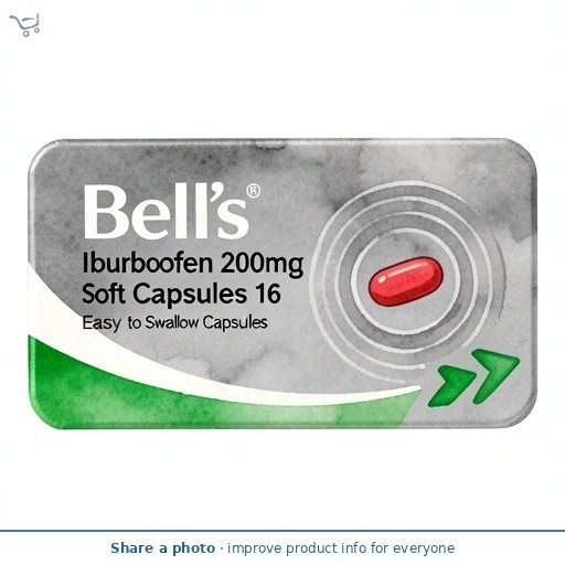 Bell's Ibuprofen 200mg Soft Capsules 16 Easy to Swallow Capsules