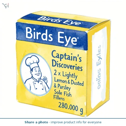 Birds Eye Captain's Discoveries 2 x Lightly Dusted Lemon & Parsley Sole Fish Fillets 280g