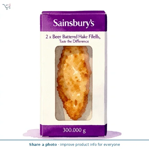 Sainsbury's 2 x Beer Battered Hake Fillets, Taste the Difference 300g