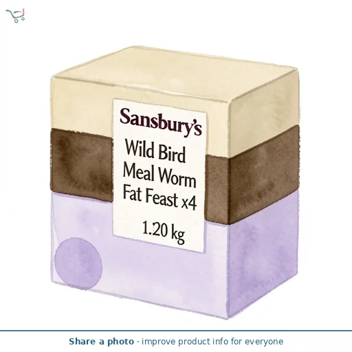 Sainsbury's Wild Bird Meal Worm Fat Feast x4 1.12kg