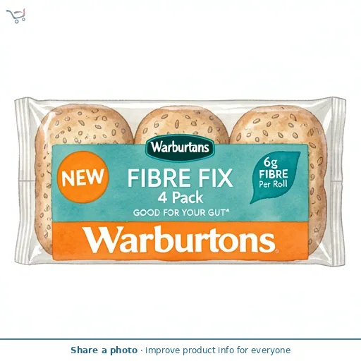 Warburtons Fibre Fix Rolls   4 Pack