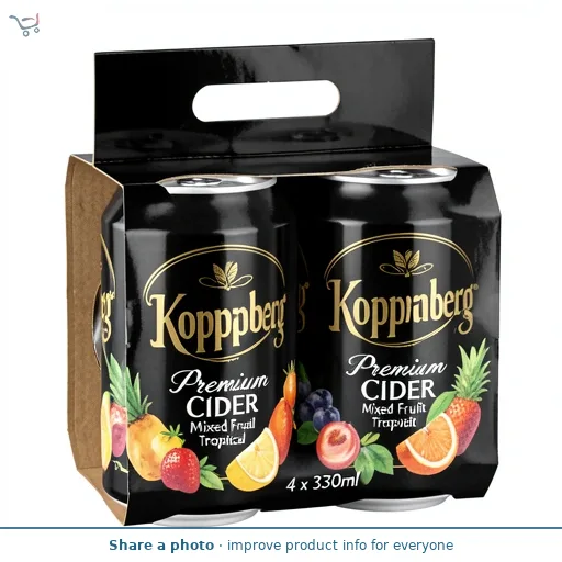 Kopparberg Premium Cider Mixed Fruit Tropical 4 x 330ml