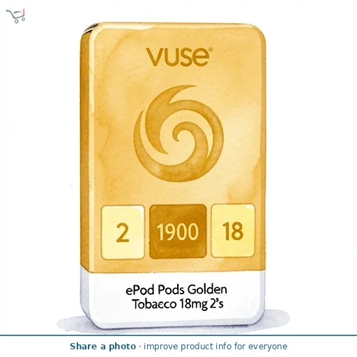 Vuse ePod Pods Golden Tobacco 18mg 2's
