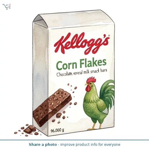 Kellogg's Corn Flakes Chocolate cereal and milk snack bars 4x24g