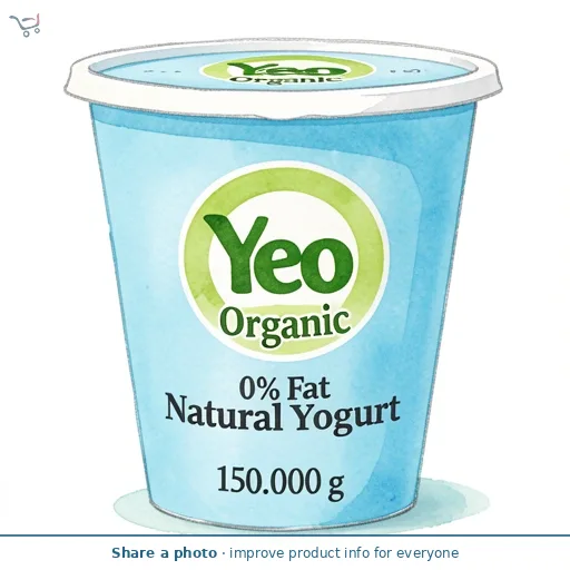 Yeo Valley Organic 0% Fat Natural Yogurt 150g