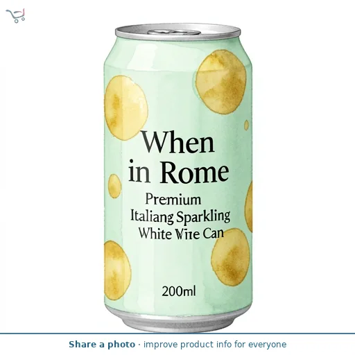 When in Rome Premium Italian Sparkling White Wine Can 200ml