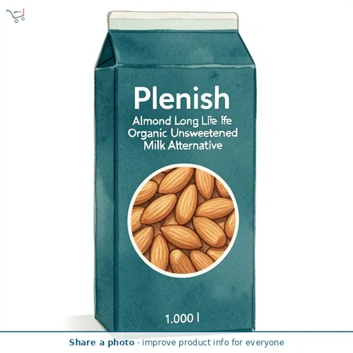 Plenish Almond Long Life Organic Unsweetened Milk Alternative