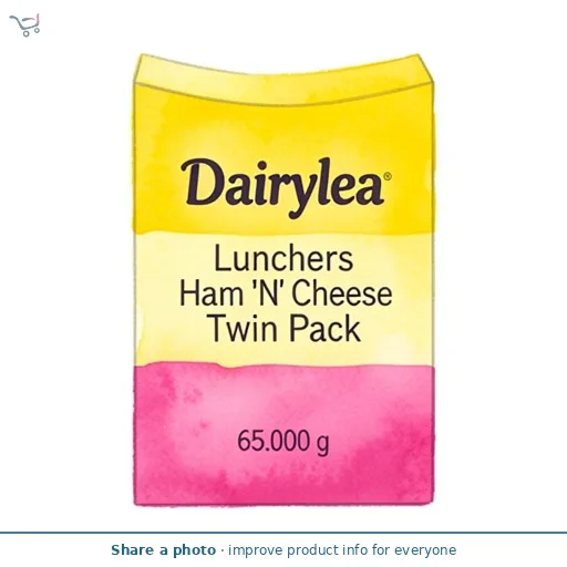 Dairylea Lunchers Ham 'N' Cheese Twin Pack 2 x 65g