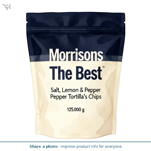 Morrisons The Best Salt, Lemon & Pepper Tortilla's Chips 125g