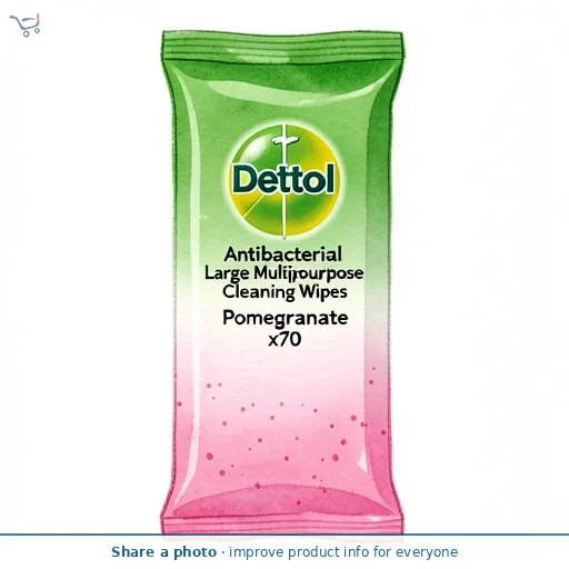 Dettol Antibacterial Large Multipurpose Cleaning Wipes Pomegranate x70