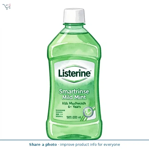 Listerine Smartrinse Mild Mint Kids Mouthwash 6+ Years 500ml