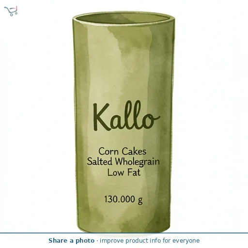 Kallo Corn Cakes Salted Wholegrain Low Fat