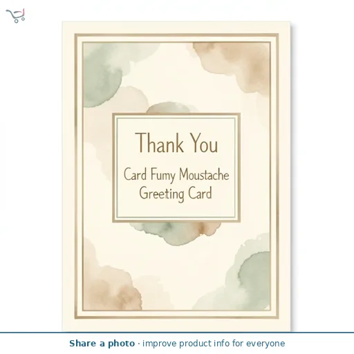 Thank You Card Funny Moustache Gracias Greeting Card