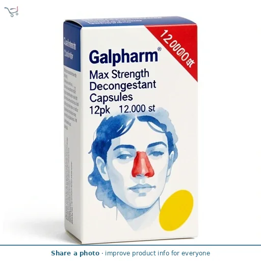 Galpharm Max Strength Decongestant Capsules 12pk