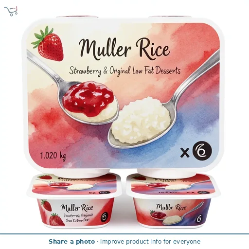 Muller Rice Strawberry & Original Low Fat Desserts