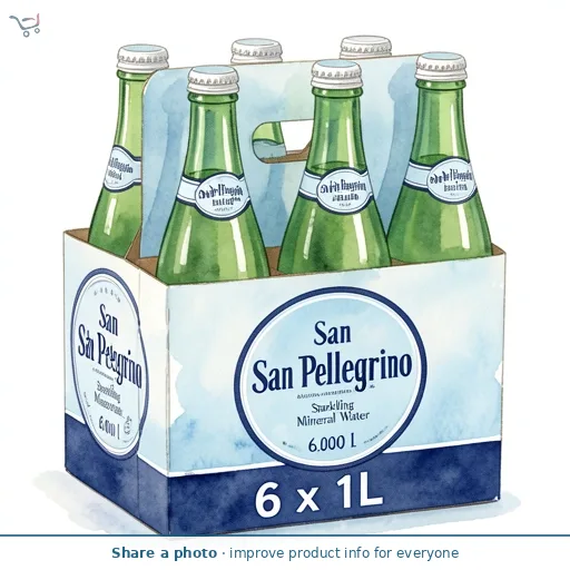 San Pellegrino Sparkling Natural Mineral Water 6x1L