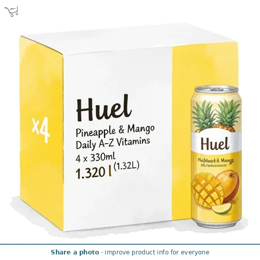 Huel Pineapple & Mango Daily A-Z Vitamins 4 x 330ml (1.32L)