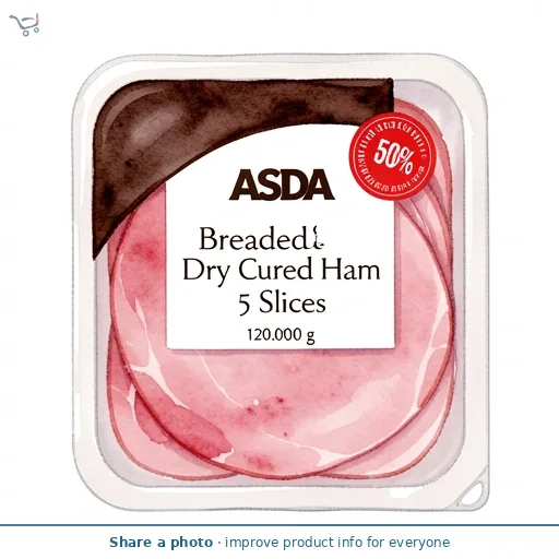ASDA Breaded Dry Cured Ham 5 Slices 120g