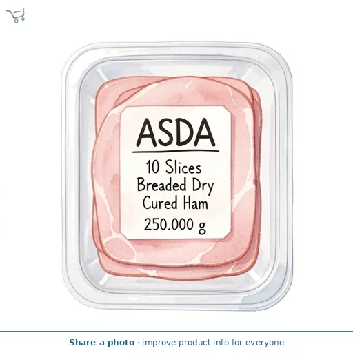 ASDA 10 Slices Breaded Dry Cured Ham 250g