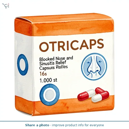 Otricaps Blocked Nose and Sinusitis Relief Capsules 16s