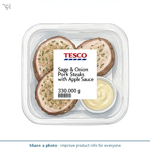 Tesco Sage & Onion Pork Steaks with Apple Sauce 330g