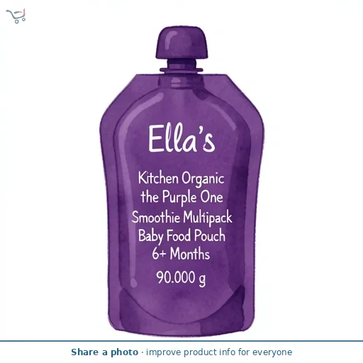 Ella's Kitchen Organic the Purple One Smoothie Multipack Baby Food Pouch 6+ Months 5x90g