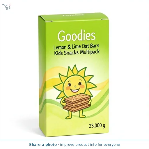 Goodies 6 x 23g Lemon & Lime Multipack Kids Snack Oat Bars