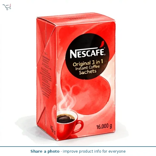 Nescafe Original 3 in 1 Instant Coffee Sachets 12x16g