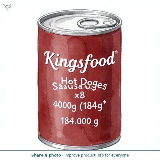 Kingsfood Hot Dog Sausages x8 400g (184g*)