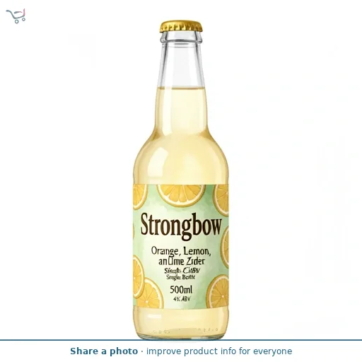 Strongbow Orange, Lemon, and Lime Zest Cider Single Bottle 4% ABV 500ml
