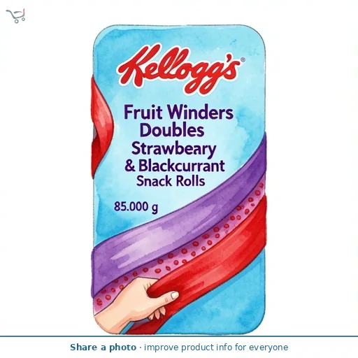 Kellogg's Fruit Winders Doubles Strawberry & Blackcurrant Snack Rolls 5x17g