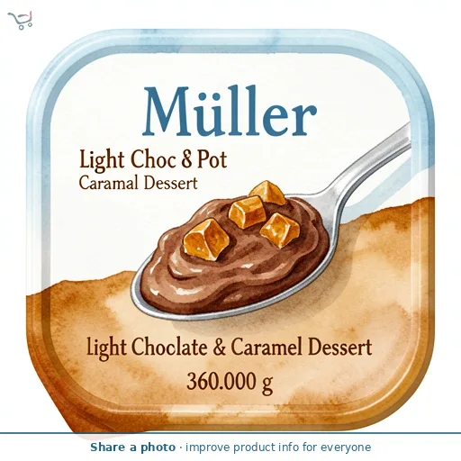 Muller Light Milk Chocolate & Caramel Dessert 4 x 90g