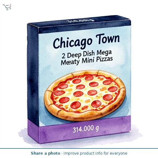 Chicago Town 2 Deep Dish Mega Meaty Mini Pizzas 2 x 157g