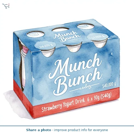 Munch Bunch Strawberry Lunchbox Kids Yoghurt Drink 6x90g