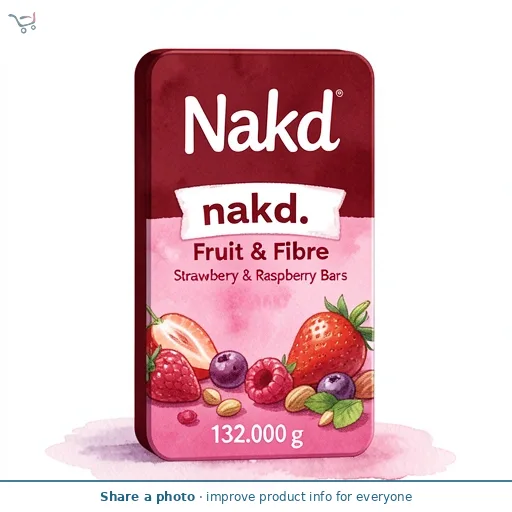 Nakd Fruit & Fibre Strawberry & Raspberry Bars 3 x 44g