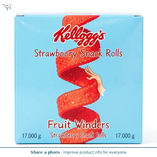 Kellogg's Fruit Winders Strawberry Snack Rolls 5x17g
