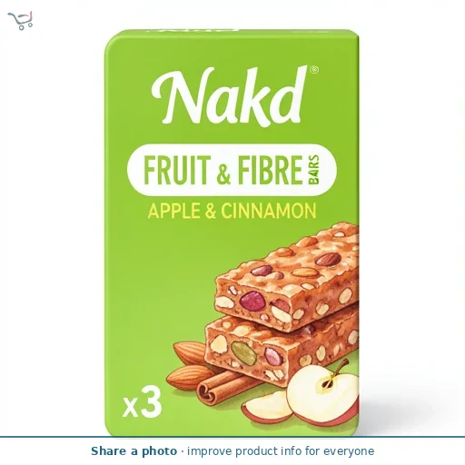 Nakd Fruit & Fibre Apple & Cinnamon Bars 3 x 44g