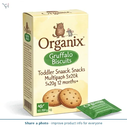 Organix Gruffalo Biscuits Toddler Snacks Multipack 5x20g 12 months+