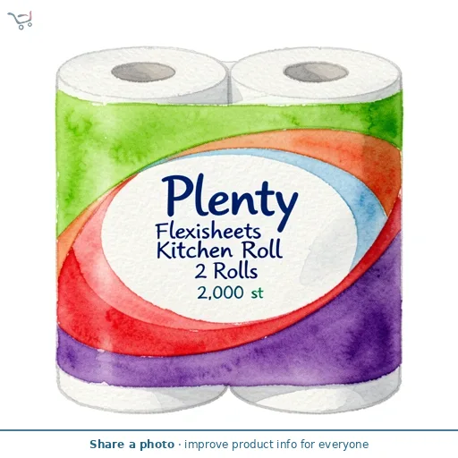 Plenty Flexisheets Kitchen Roll 2 Rolls