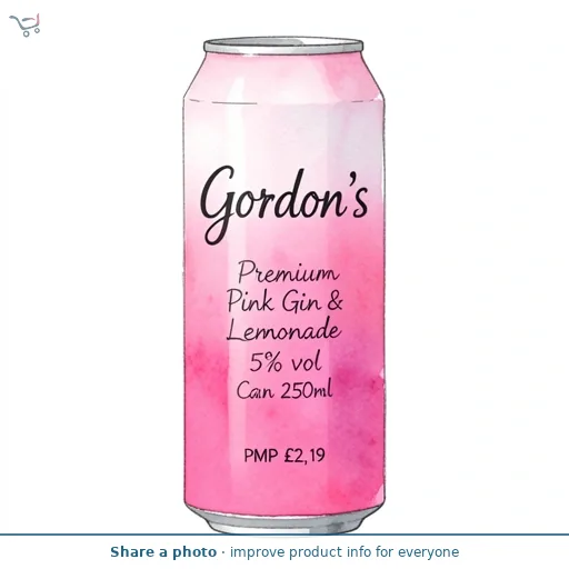 Gordon's Premium Pink Gin & Lemonade 5% vol 250ml Can