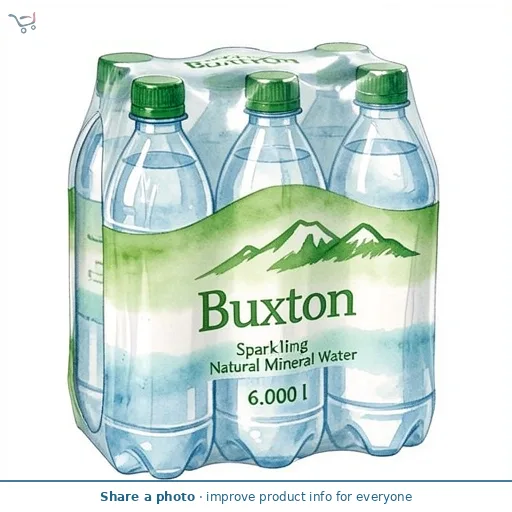 Buxton Sparkling Natural Mineral Water 6x1L