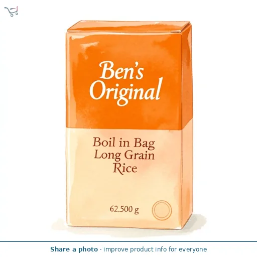 Ben's Original Boil in Bag Long Grain Rice 8 x 62.5g