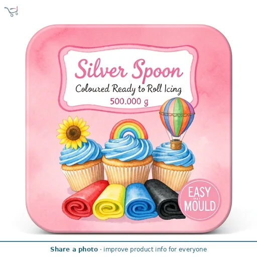 Silver Spoon Coloured Ready to Roll Icing 5 x 100g