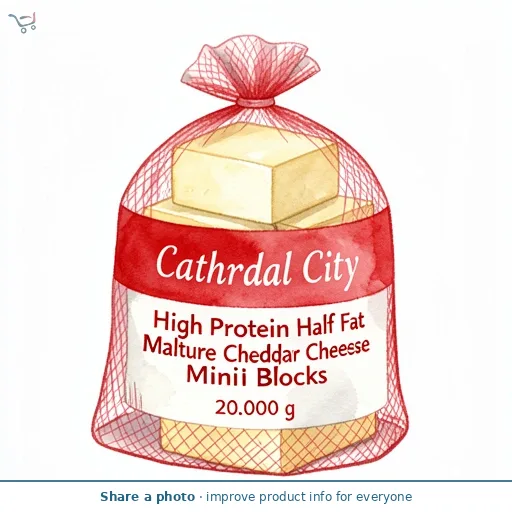 Cathedral City High Protein Half Fat Mature Cheddar Cheese Mini Blocks 6x20g