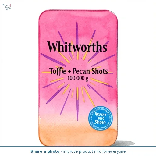 Whitworths Toffee + Pecan Shots 4 x 25g