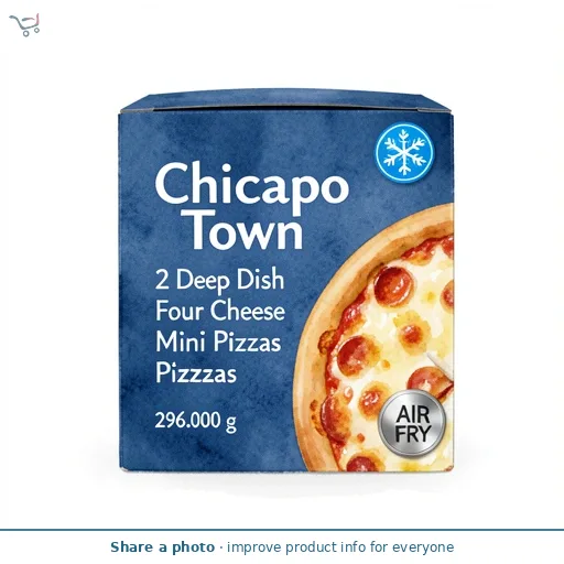 Chicago Town 2 Deep Dish Four Cheese Mini Pizzas 2 x 148g