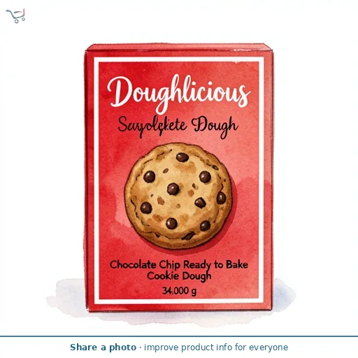 Doughlicious Chocolate Chip Ready to Bake Cookie Dough 6 x 34g