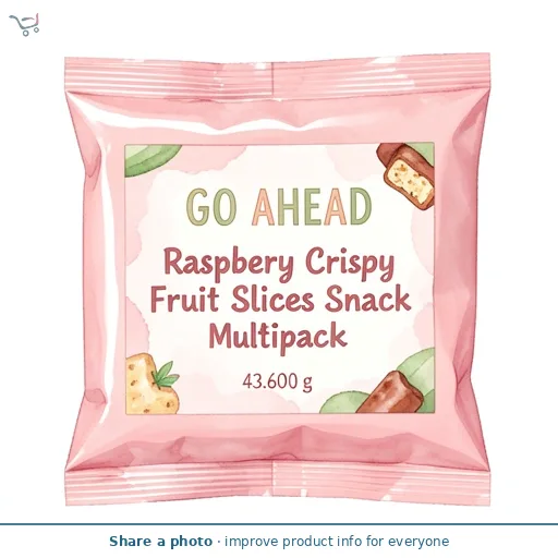 Go Ahead Raspberry Crispy Fruit Slices Snack Bars Multipack 4 x 43.6g